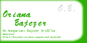 oriana bajczer business card